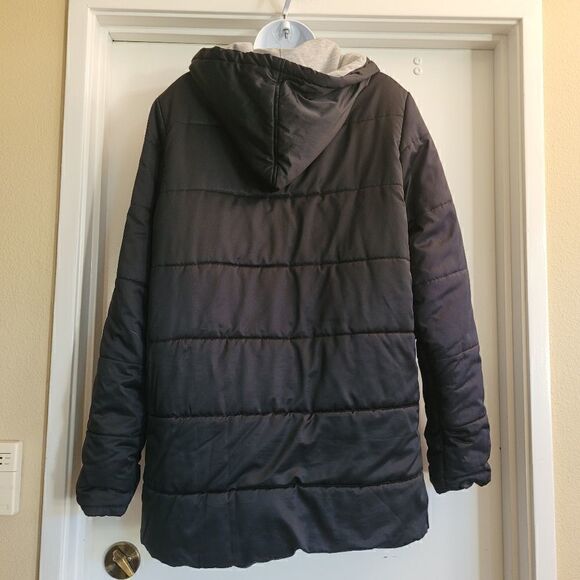 Fabletics black puffer puffin hooded jacket - Picture 5 of 7